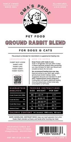 Oma's Pride Ground Rabbit Blend