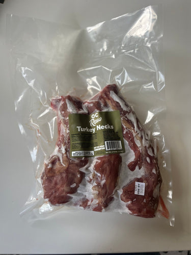 OC Raw Frozen Turkey Necks Dog Treats